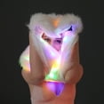 thumbnail image 5 of Visland Women Plush Hat, LED Light Up Fashion Cute Animal Ears Paw Design Soft Skin-friendly Faux Fur Winter Head Hand Warm Hood Cap with Scarf Cosplay Costume Accessory for Christmas Party, 5 of 8