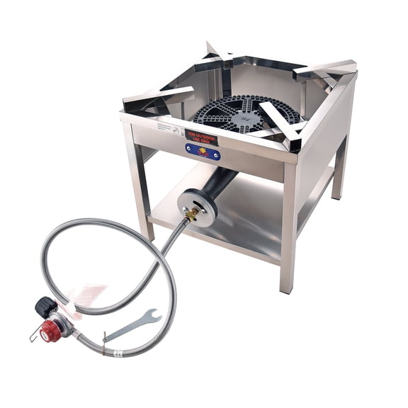 ARC USA SS4242S Stainless Steel Propane Burner Outdoor Cooker Stove for Turkey Frying Seafood Crawfish Boiling 200,000 BTU