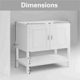 thumbnail image 5 of 36" White Freestanding Bath Vanity with Open Shelf Sink Base Cabinet Without Top, 5 of 8