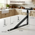 thumbnail image 3 of Heavy Duty Shelf Brackets Triangle Shelving Brackets Right Angle Wall Mounted Shelf Supporters Set of, 3 of 6