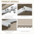 thumbnail image 4 of Retractable Patio Awning, 13' x 8' Manual Crank, UV Resistant for Deck Balcony Yard, Beige | Aluminum | Square, 4 of 9