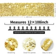thumbnail image 4 of 12 x 108 Inch Sequin Table Runner, Gold Glitter Big Sequin Table Runner, Sparkle Rectangle Table Runner for Wedding Party, Birthday Party, Banquet Dining Table Center Decor, 4 of 8
