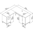 thumbnail image 7 of Scranton & Co Wood Mocha Cherry Desk L Shaped 60" Unassembled, 7 of 7