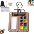 thumbnail image 1 of Solysta Mini juego de acuarela, paleta de pintura de viaje Solysta, paquete de paleta de pintura lista para viajar, mini juego de pintura de acuarela Solysta, mini bandeja de pintura de viaje de mader, 1 of 7