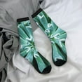 thumbnail image 5 of Rocae Teal Cactus for Adult Socks Casual Athletic Stretchy Loose Socks for Women Men Non-Slip Middle Tube Socks, 5 of 6