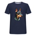 thumbnail image 5 of Tdoqot Mens Graphic T Shirts- Short Sleeve Casual Loose Soft Summer Tees Navy Size 4XL, 5 of 5