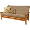 thumbnail image 4 of Futon Frame Set with Mattress - Foldable Hardwood Sofa Bed for Living Room, 4 of 6