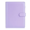 thumbnail image 1 of Cuaderno binder Sooez A5, planificador 6 anillas diseño elegante, cubierta organizador hojas sueltas cierre hebilla magnética, cuero PU mujeres colores macaron (lavanda), 1 of 3