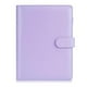 thumbnail image 1 of Cuaderno binder Sooez A5, planificador 6 anillas diseño elegante, cubierta organizador hojas sueltas cierre hebilla magnética, cuero PU mujeres colores macaron (lavanda), 1 of 3