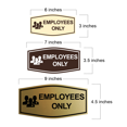 thumbnail image 4 of Fancy Employees Only (Workers) Sign (Brushed Gold) - Large, 4 of 4