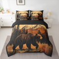 thumbnail image 2 of Castle Fairy Boys Girls Safari Bear Bedding Comforter Set,Woodland Animal Full Bedding Set, 2 of 8