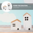 thumbnail image 4 of 2pcs Home Scene Layout Prop Desktop House Adornment Wooden House Decor, 4 of 5