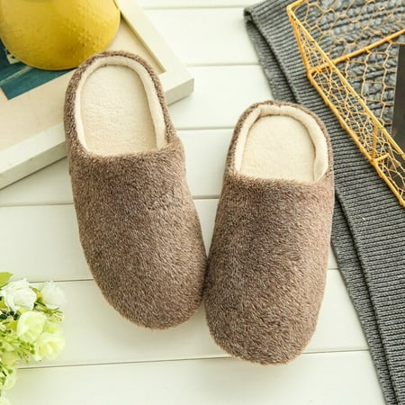 

QWZNDZGR Non-Slip Floor Cute Slides Warm Couple Slippers for Bedroom Women Slippers Indoor Plush Soft Cute Bear Cotton Slipper Shoes