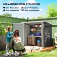thumbnail image 4 of Outsunny 5' x 3' Metal Garden Storage Shed Tool House with Double Doors, 4 of 10