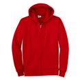 thumbnail image 5 of Port & Company PC90ZHT Mens Essential Fleece Full-Zip Hooded Sweatshirt, Red - 2XL Tall, 5 of 5