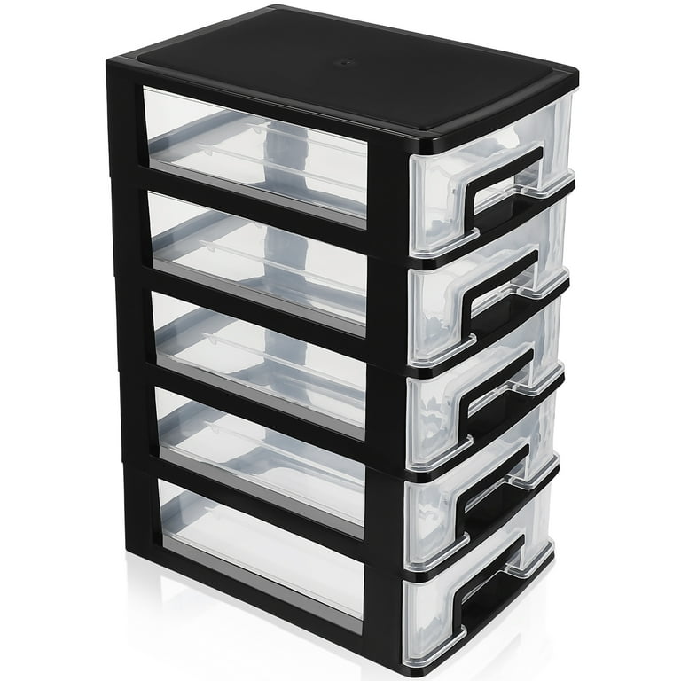 6 Layer Drawer Desk Storage Box Plastic Document Sundries Holder Cosmetic Cabinet  Storage Organizer Desktop Makeup Organizer Box