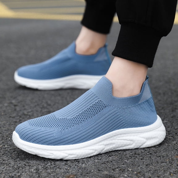 CPNG Men Womens Tennis Sports Mesh Shoes Casual Fashion Sneakers Breathable Lightweight Comfortable Slip-On Walking Footwear for Workout Gym Sports