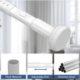 thumbnail image 6 of BORISCA One-Push Tension Curtain Rod 39-157 inch, Adjustable No Drill Heavy Duty Carbon Steel Spring Rod for Windows Bathrooms and Patios, White, 6 of 7