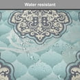 thumbnail image 7 of Victorian Chair Seating Cushion Set of 2, Rococo Style Design Tiles Romantic Diamond Swirls, Seat Pads for Office with Anti-slip Backing, 16"x16", Pale Blue Ivory, by Ambesonne, 7 of 7