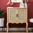 thumbnail image 2 of LuxenHome Natural Wood Finish Accent Cabinet, 2 of 11
