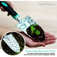thumbnail image 3 of Garden Tool Set with Non-Slip Rubber Handle, 3 Piece Cast-Aluminum Heavy Duty Gardening Kit Includes Hand Trowel, Transplant Trowel and Cultivator Hand Rake, Cactus Pattern Printed, 3 of 7