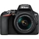 thumbnail image 2 of Cámara digital Nikon D3500 DSLR de 24,2 MP con lente AF-P DX de 0.709-2.165 in con tarjeta SD SanDisk de 64 GB Bolsa para cámara Kit de filtro Batería de repuesto lente telefoto, 2 of 8