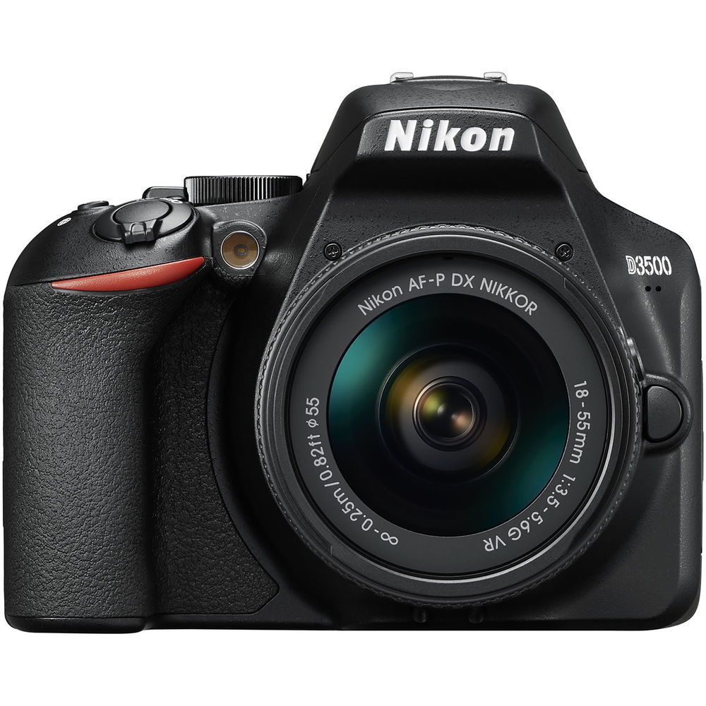 Nikon D3500 DSLR Camera with 18-55mm Lens (1590) + 4K Monitor + 2 x 64GB Extreme Pro Card + 2 x EN-EL14a Battery + Corel Photo Software + Pro Tripod + Case + Filter Kit + More - International Model - image 2 of 7