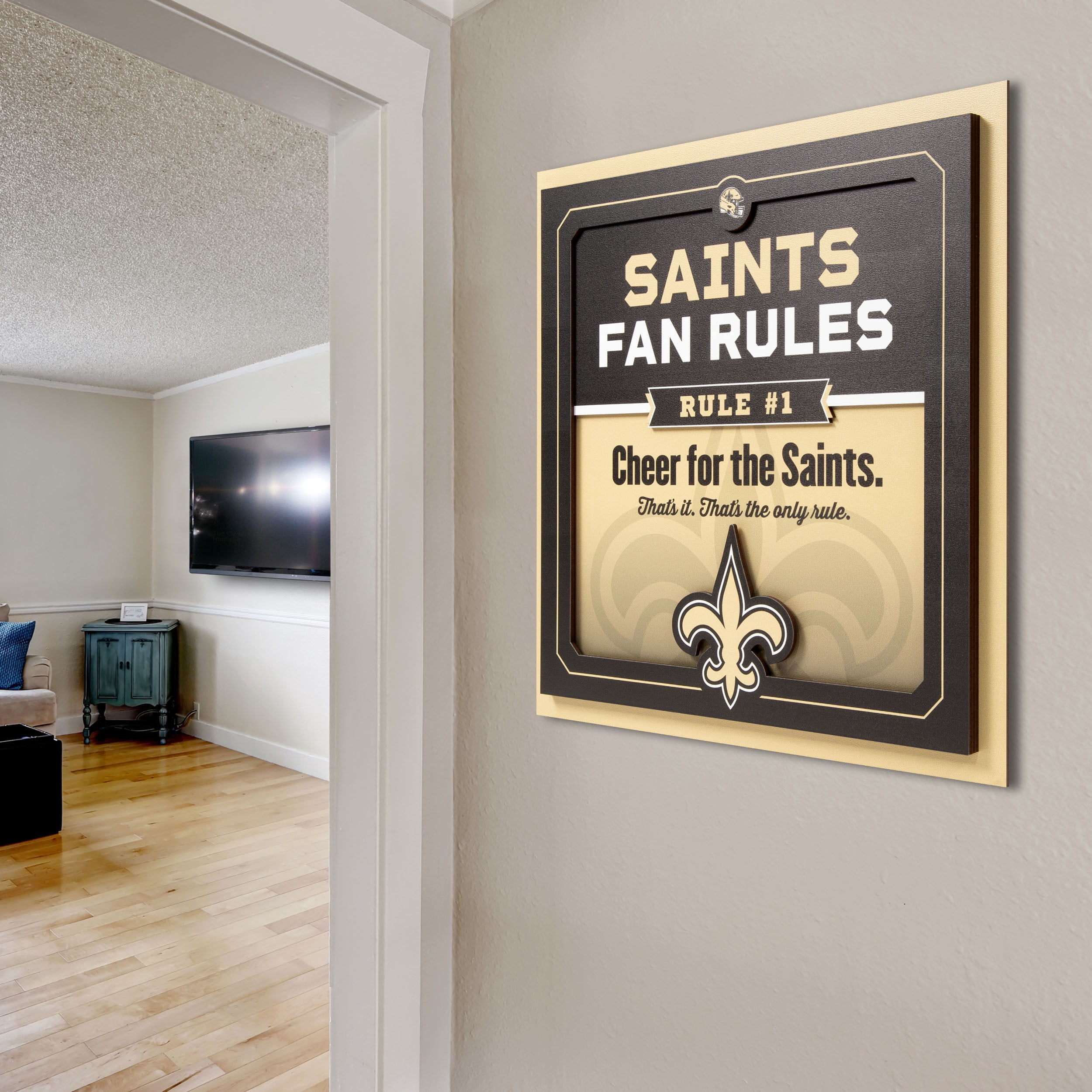 YouTheFan NFL New Orleans Saints Fan Rules 3D Wall Art