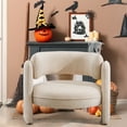 thumbnail image 4 of Bonzy Home Modern Velvet Accent Chair, Stylish Club Adults Armchair,Wide Seat and Soft Cushion, Beige, 4 of 9