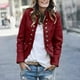 thumbnail image 2 of Abrigo de manga larga con botones para mujer - Prenda de abrigo informal para otoño/invierno - Cuello alto, mezcla de poliéster, incluye guía de tallas asiáticas, 2 of 7