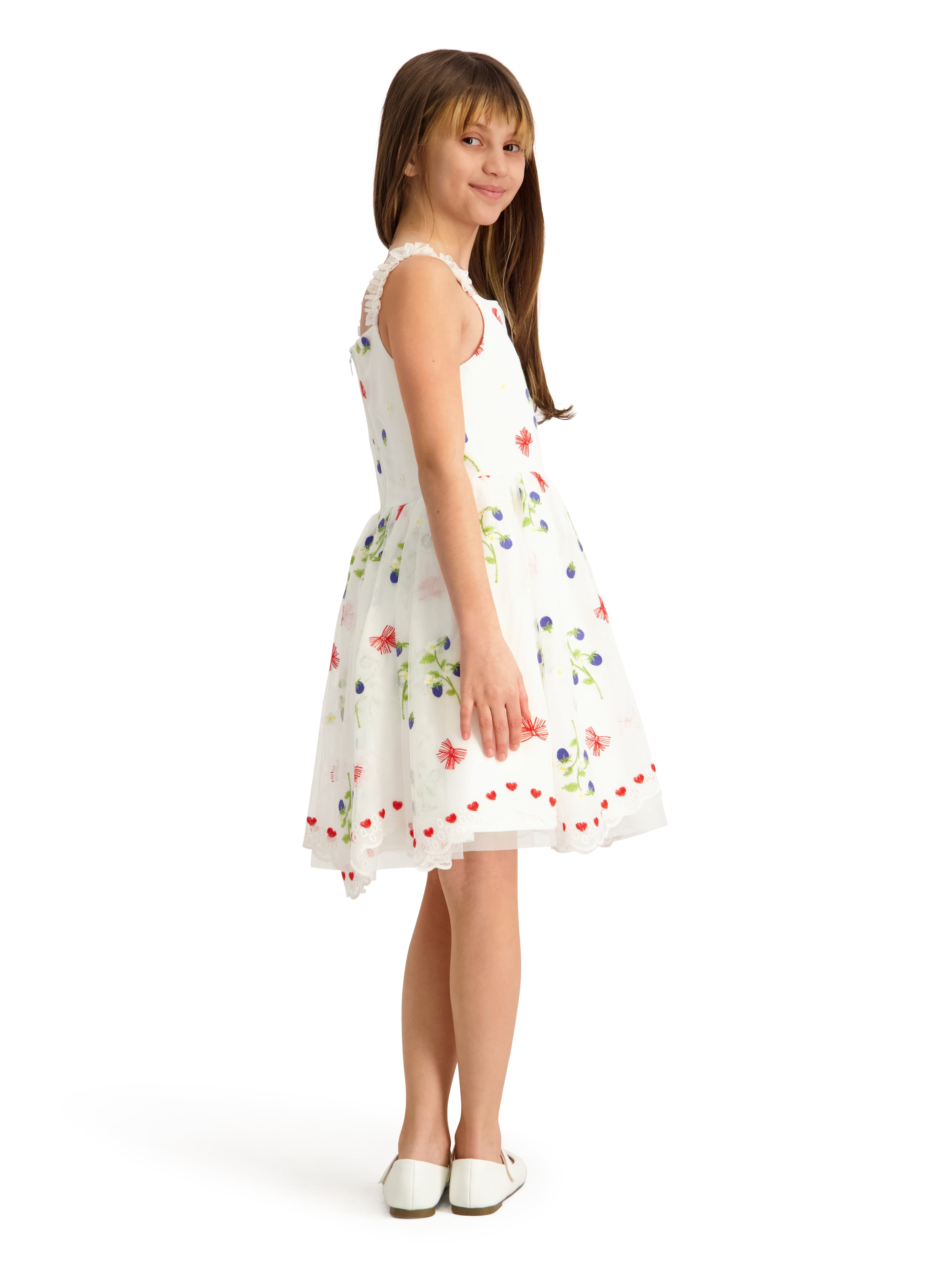 Kensie Girl Sleeveless Beaded Soutache Dress with Tiered Skirt, Sizes 4-16