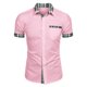 thumbnail image 1 of Men's Plaid Printed Button Short Sleeve Shirts Men's Casual Fashion Short Sleeve Shirts L, 1 of 4