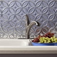 thumbnail image 4 of FASÃ„DE Rings Decorative Vinyl 18in x 24in Backsplash Panel in Brushed Aluminum (5 Pack), 4 of 15