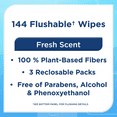 Equate Fresh Scent Flushable Wipes, 3 Packs of 48, 144 Total Wipes