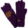 thumbnail image 1 of Unisex Cable Knit Inner Lined Anti-Slip Touchscreen Texting Gloves, 1 of 3