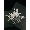 thumbnail image 2 of AMANDA - Peigne à Cheveux MARQUISE CZ LEAF en Argent, 2 of 5