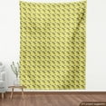 thumbnail image 4 of Geometric Sofa Upholstery Fabric by the Yard, Modern Ornament Asymmetrical AbstractShapes in Dark Green and Yellow Colors, Decorative Fabric for DIY and Home Accents, Multicolor by Ambesonne, 4 of 5