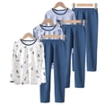 thumbnail image 4 of Esaierr Toddler Baby Boys Thermal Underwear Set Kids 2PCS Top Pants Set Comfortable Classic Clothing Set for 2-14Y, 4 of 4