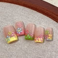thumbnail image 4 of Xiao Hua White DIY Nail Printing Stickers -2 sheets, floral nail design, self-adhesive floral nail stickers, printed nail art supplies, 4 of 5