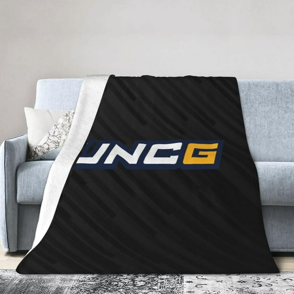 Unc Greensboro Spartans Fleece Blanket, Very Soft Microfiber Flannel Blanket for Couch Warm and Cozy for All Seasons