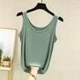 thumbnail image 2 of Women Pajama Tops Solid Crew Neck Sleeveless Loose Soft Layering Casual Tank Sleep Top, 2 of 5