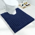 thumbnail image 1 of Alfombra de baño Yimobra en forma de U, lavable, 61 x 51 cm, color azul marino, 1 of 7