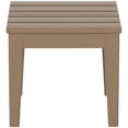 thumbnail image 4 of Pemberly Row Contemporary Adirondack Square Outdoor Side Table in Brown Plastic, 4 of 5