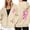Beige, variant on NinXxx Women's Cancer Awareness Zip Up Hoodie Pocket Drawstring Casual Sweatshirt Navy XXXL