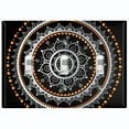 thumbnail image 1 of Metal Light Switch Plate Cover Orange Black Mandala Circle Pattern MDL005, 1 of 13