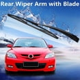 thumbnail image 3 of 2X Rear Window Wiper Blade & Windshield Wipers Arm for Hatchback 2003-2009,2X Wiper Arm 2X Wiper blade,black, 3 of 5