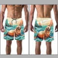 thumbnail image 3 of luoweisi Men's Beach Shorts Quick Dry Swim Trunks with Mesh Lining Sea Lion L, 3 of 5
