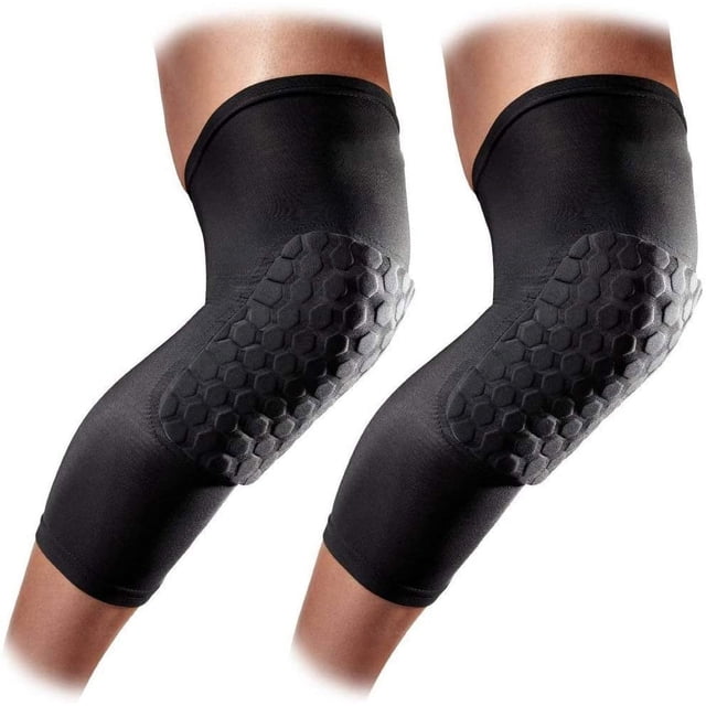 Calentador de piernas Rodillera estirable Protector de muslo de rodilla, Almohadilla de compresión de rodilla Protector de apoyo grueso para deportes Baloncesto Voleibol Fútbol Rugby Crossfit, 1 par