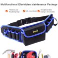 thumbnail image 2 of Bolsa de herramientas impermeable de tela Oxford para electricistas (azul) Tmvgtek Piezas de repuesto para herramientas, 2 of 9