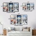 thumbnail image 4 of Designart "Harmonious Winter Scene in the Village III" Landscapes Wall Art Set Of 3 - White Winter Landscape Gallery Set For Office Decor, 4 of 7